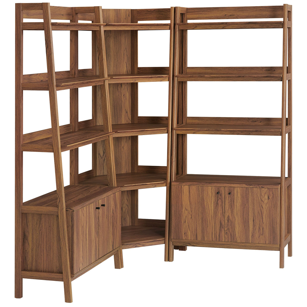 Bixby 3-Piece Corner Bookshelf Set with Wide Bookshelves by Modway, photo 10 of 18