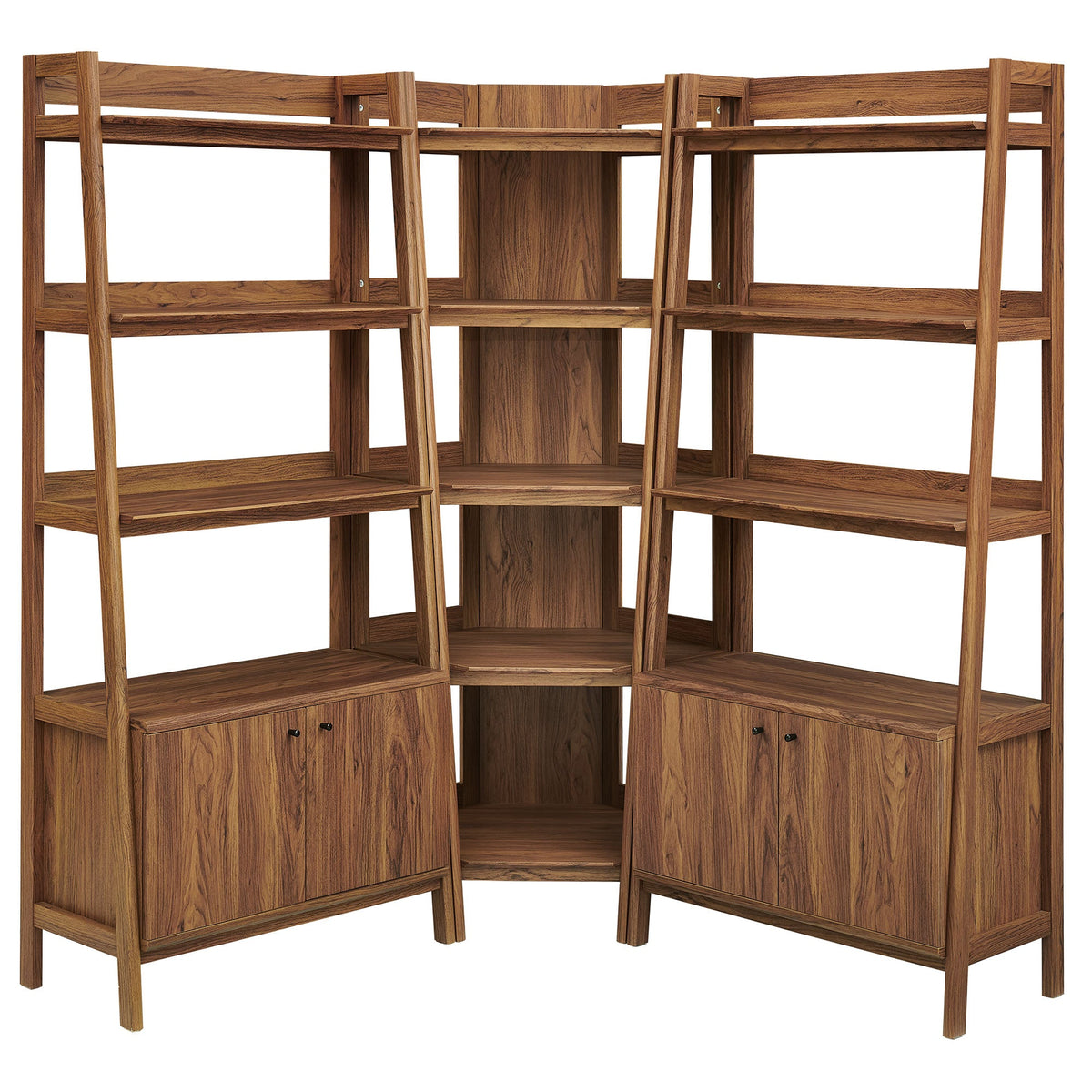 Bixby 3-Piece Corner Bookshelf Set with Wide Bookshelves by Modway, photo 14 of 18