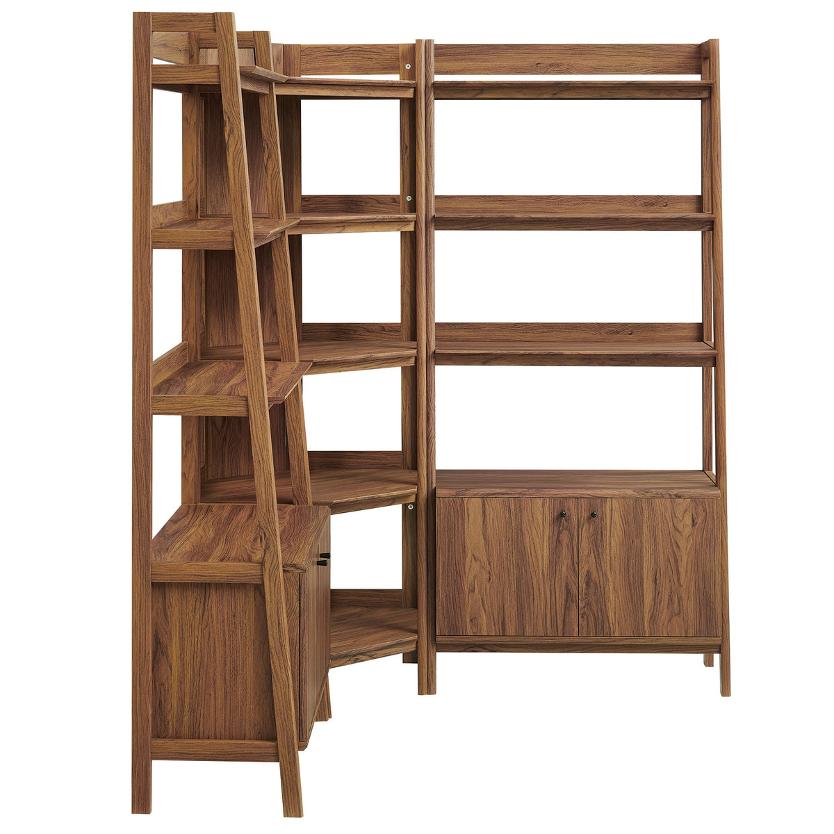 Bixby 3-Piece Corner Bookshelf Set with Wide Bookshelves by Modway, photo 13 of 18