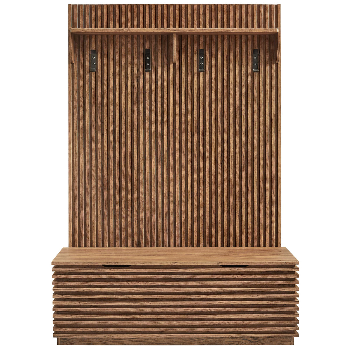 Render Fluted 3-in-1 Hall Tree With Storage Bench and Coat Rack by Modway, photo 14 of 20