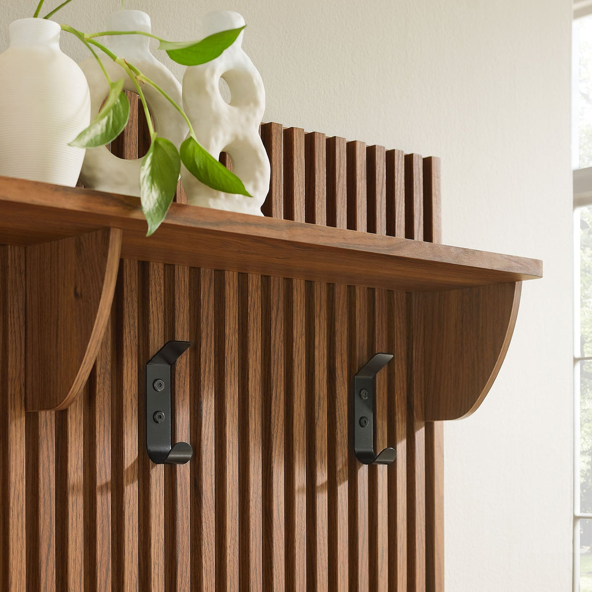 Render Fluted 3-in-1 Hall Tree With Storage Bench and Coat Rack by Modway, photo 18 of 20