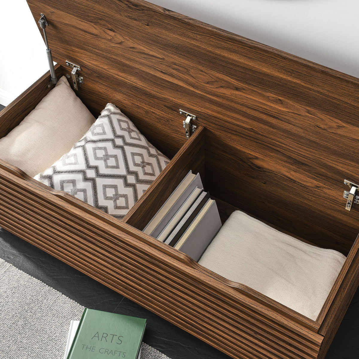Render Fluted 3-in-1 Hall Tree With Storage Bench and Coat Rack by Modway, photo 19 of 20