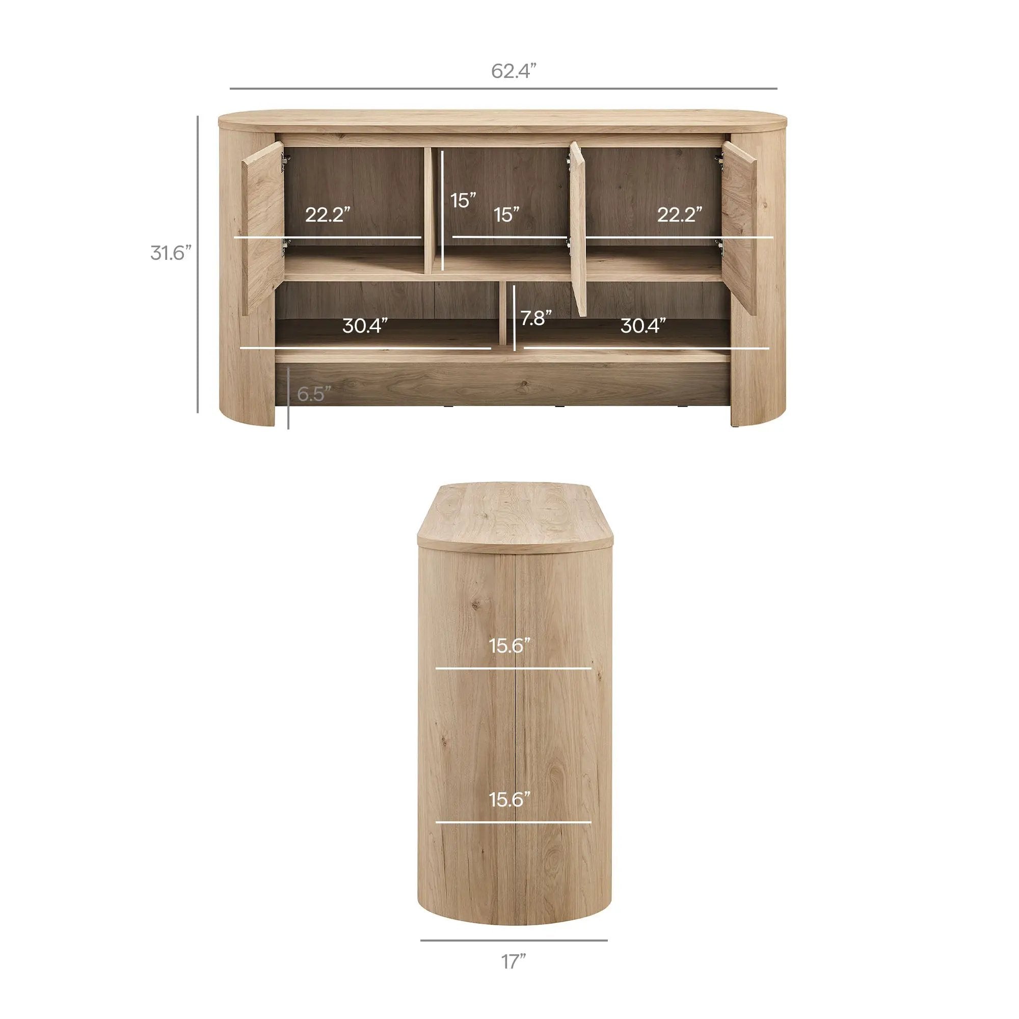 Duval 62 Inch Oval Sideboard by Modway by HouseOfZazla
