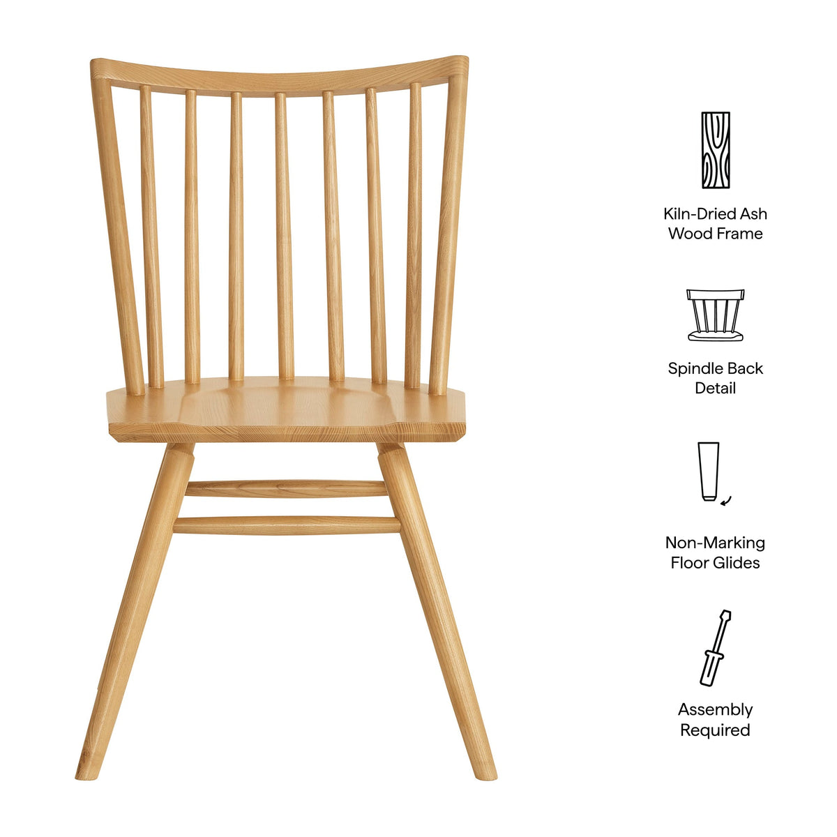 Alvar Spindle Back Dining Side Chairs Set of 2 by Modway, photo 2 of 40