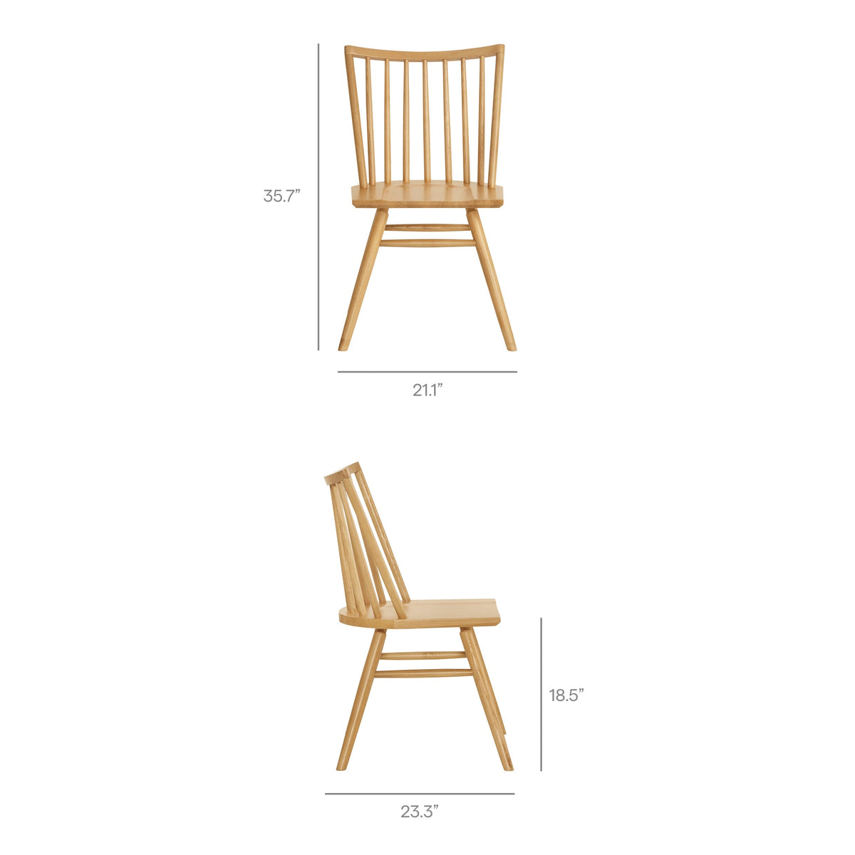Alvar Spindle Back Dining Side Chairs Set of 2 by Modway, photo 3 of 40