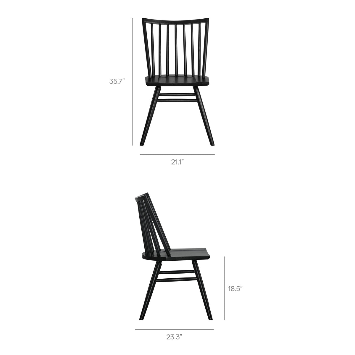 Alvar Spindle Back Dining Side Chairs Set of 2 by Modway, photo 13 of 40