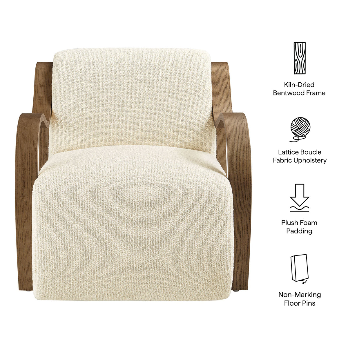 Atrium Lattice Boucle Accent Armchair by Modway, photo 3 of 27