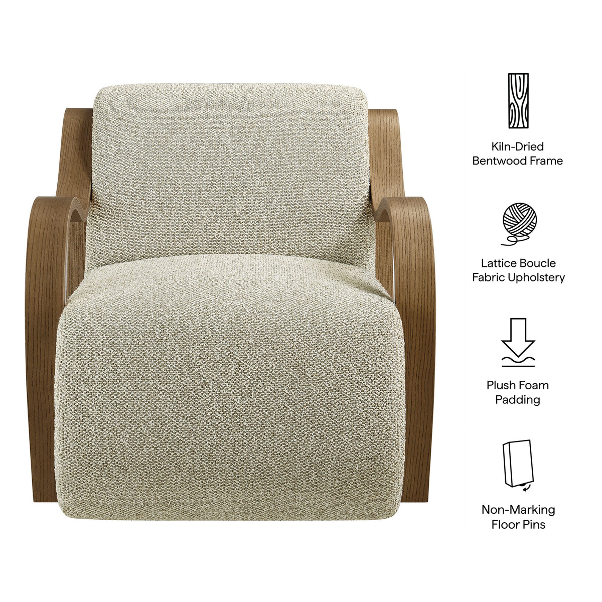 Atrium Lattice Boucle Accent Armchair by Modway, photo 21 of 27
