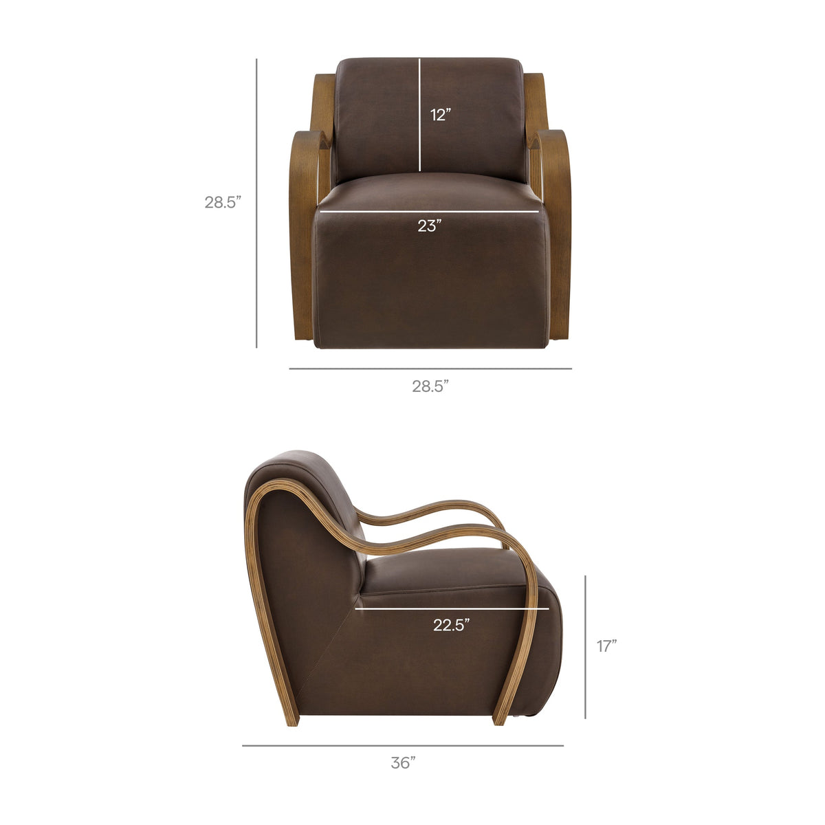 Atrium Vegan Leather Accent Armchair by Modway, photo 2 of 27