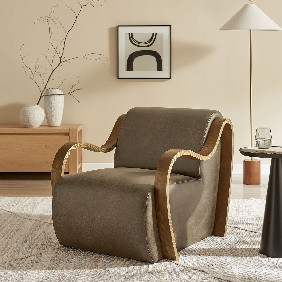 Atrium Vegan Leather Accent Armchair by Modway, photo 17 of 27