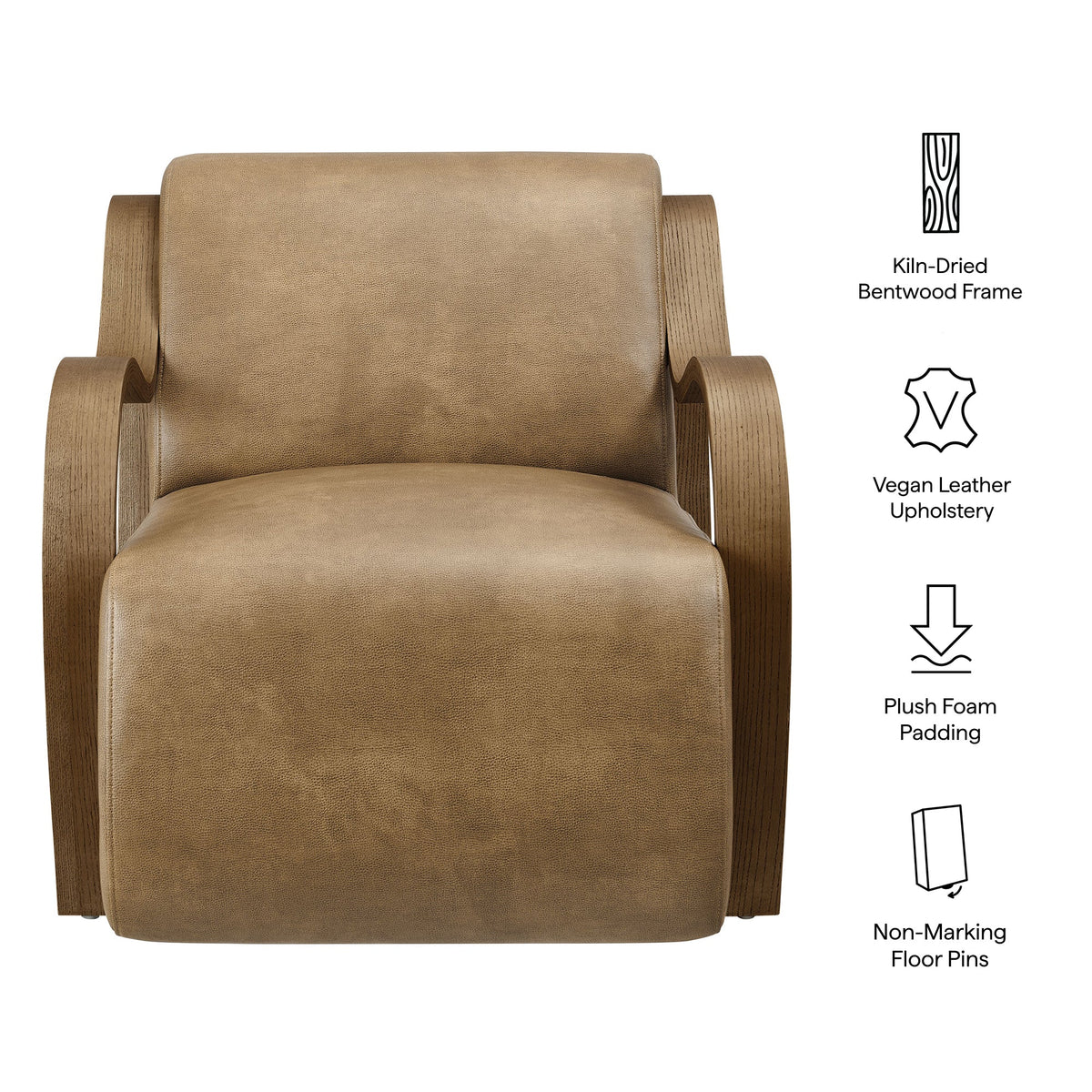 Atrium Vegan Leather Accent Armchair by Modway, photo 21 of 27