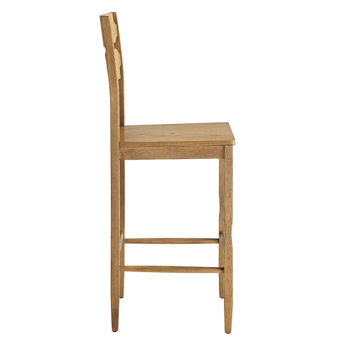 Jax Oak Wood Bar Stool With Wavy Razor Back by Modway, photo 14 of 20