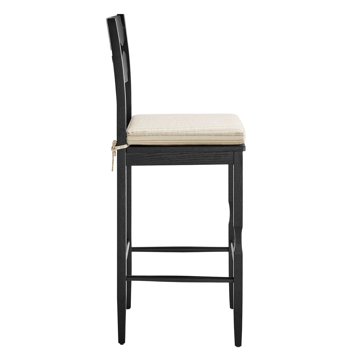 Jax Oak Wood Bar Stool With Wavy Razor Back and Cushion by Modway, photo 24 of 44