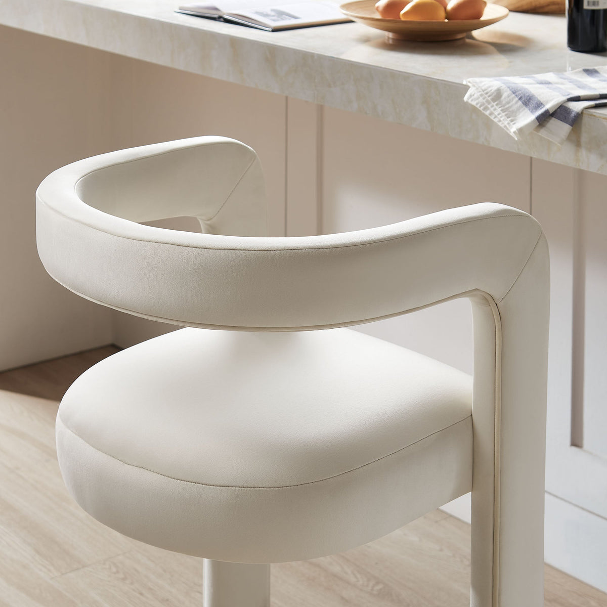 Winslow Performance Velvet Bar Stool Set of 2 by Modway, photo 10 of 42