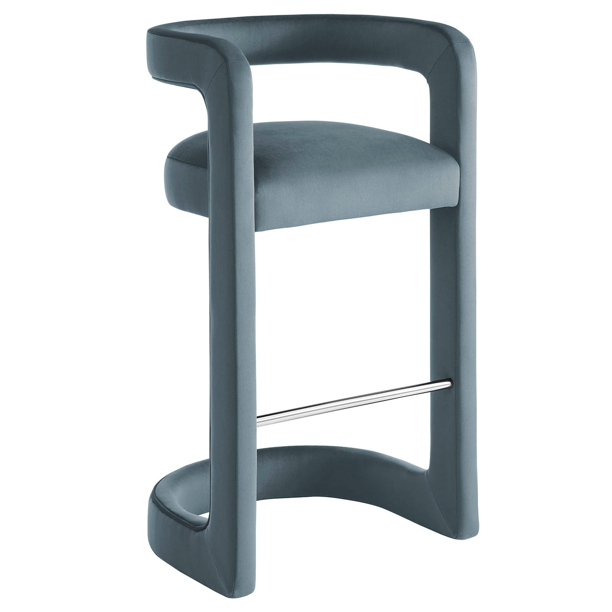 Winslow Performance Velvet Bar Stool Set of 2 by Modway, photo 14 of 42