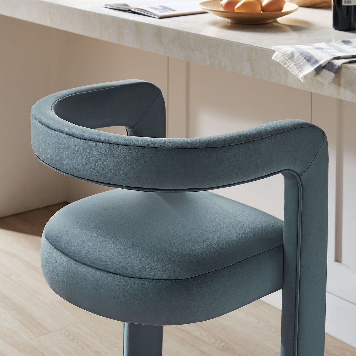 Winslow Performance Velvet Bar Stool Set of 2 by Modway, photo 20 of 42