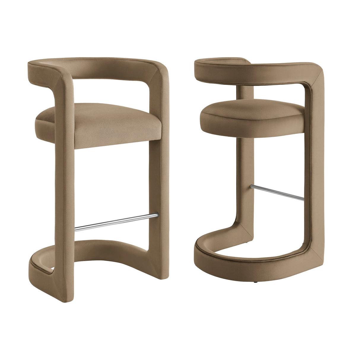 Winslow Performance Velvet Bar Stool Set of 2 by Modway, photo 42 of 42