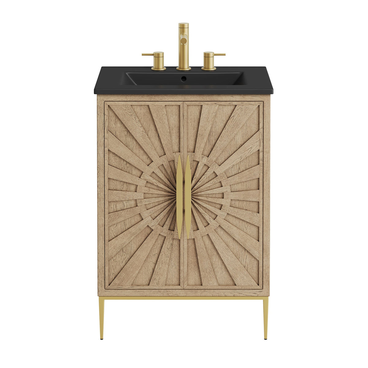 Awaken 24" Bathroom Vanity by Modway - Oak Black / Oak White, photo 6 of 22