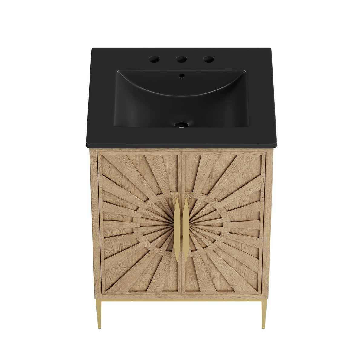 Awaken 24" Bathroom Vanity by Modway - Oak Black / Oak White, photo 7 of 22