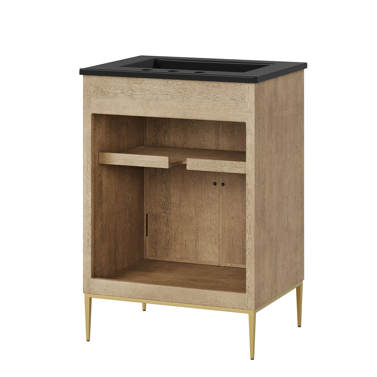 Awaken 24" Bathroom Vanity by Modway - Oak Black / Oak White, photo 5 of 22
