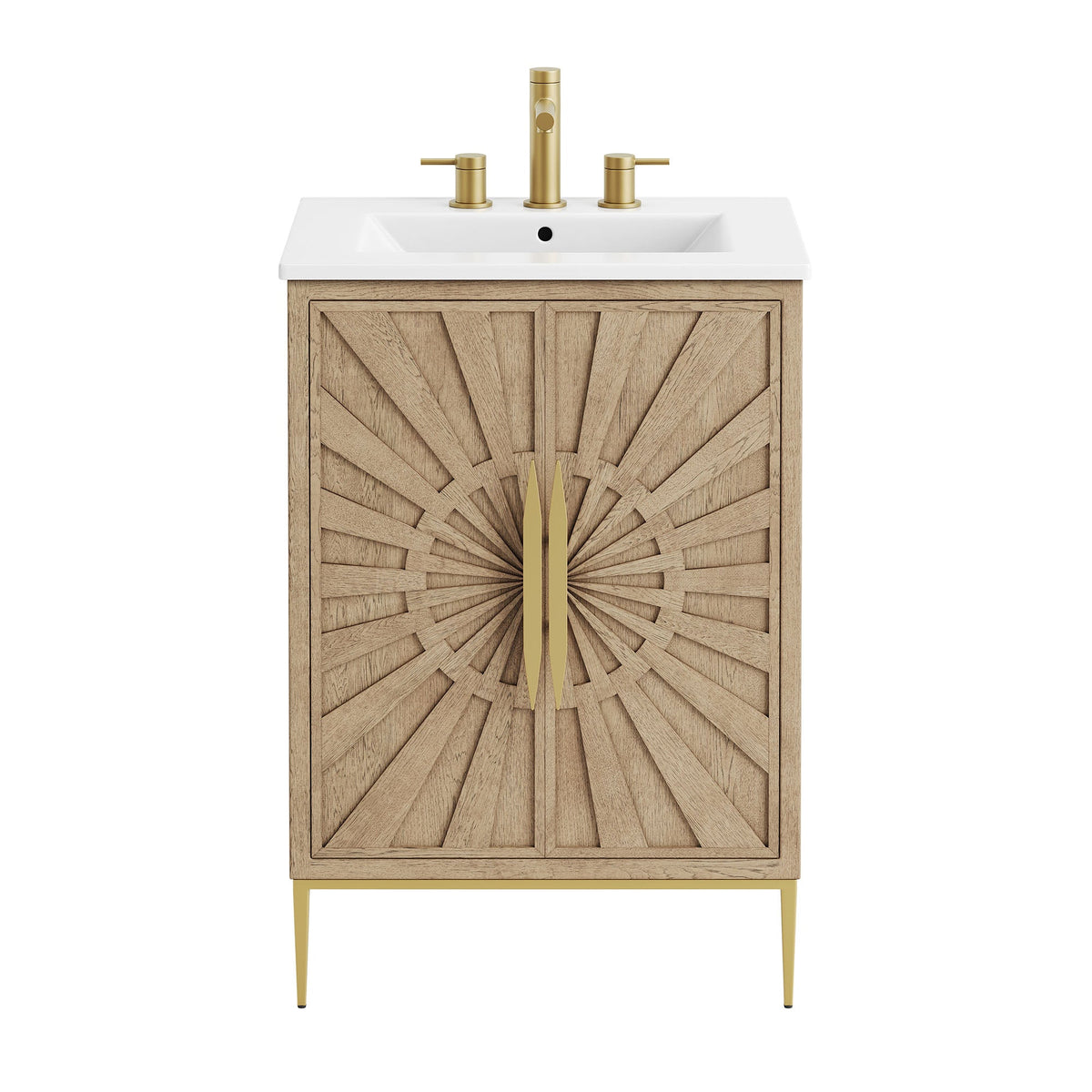 Awaken 24" Bathroom Vanity by Modway - Oak Black / Oak White, photo 17 of 22