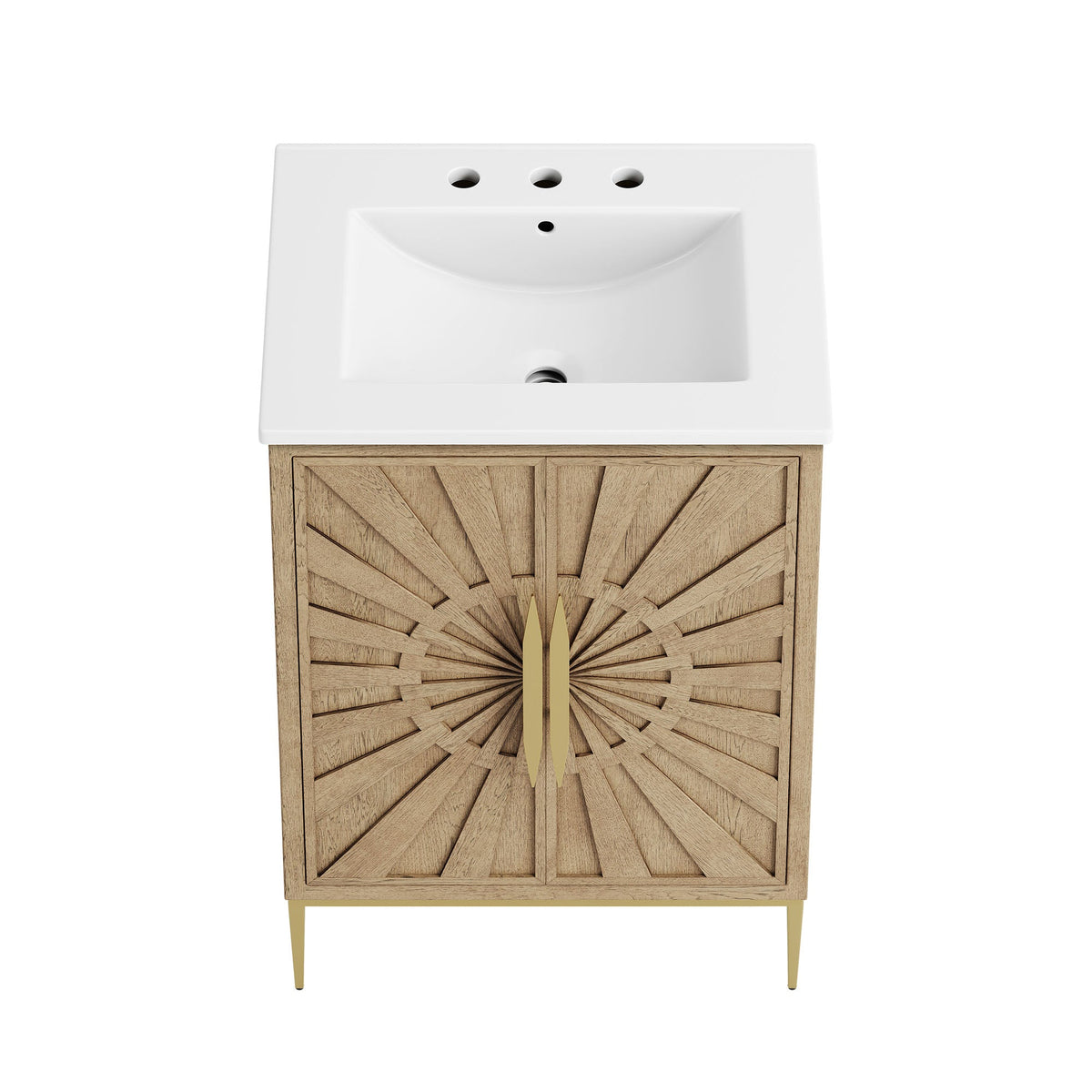 Awaken 24" Bathroom Vanity by Modway - Oak Black / Oak White, photo 18 of 22