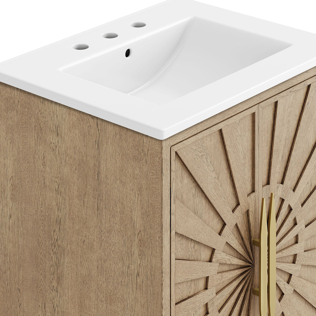 Awaken 24" Bathroom Vanity by Modway - Oak Black / Oak White, photo 20 of 22