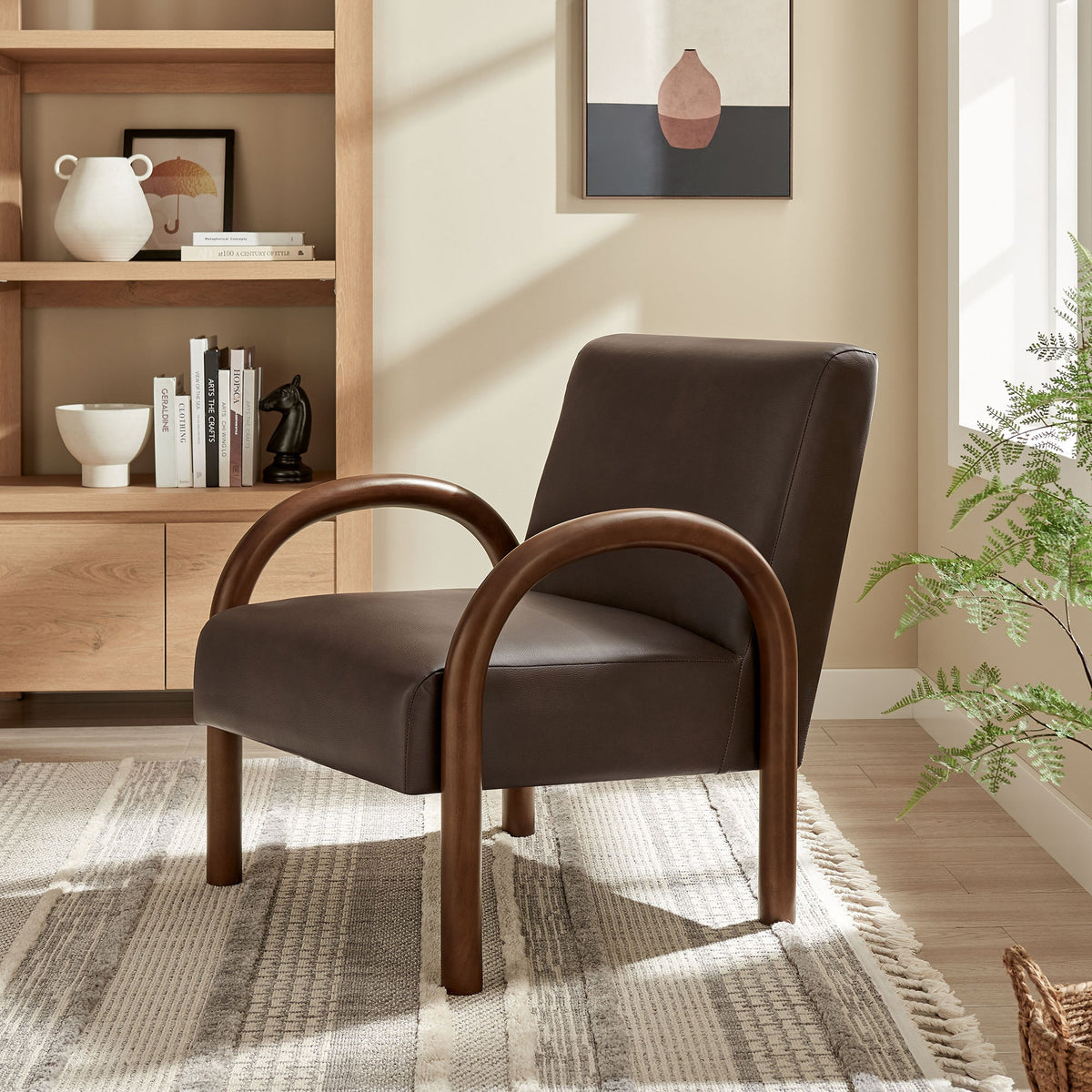 Lunet Faux Leather Upholstered Accent Chair by Modway, photo 8 of 27