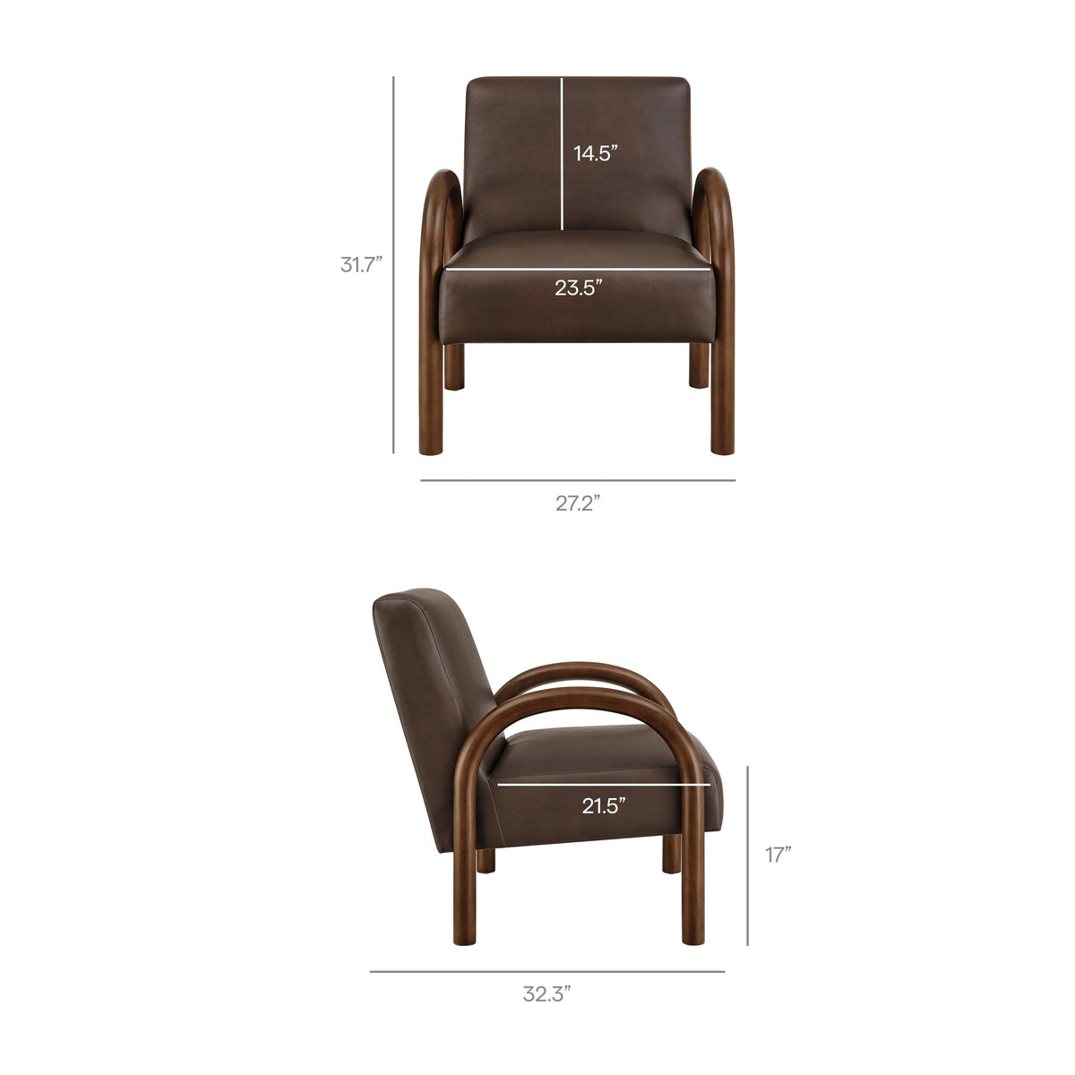 Lunet Faux Leather Upholstered Accent Chair by Modway, photo 2 of 27