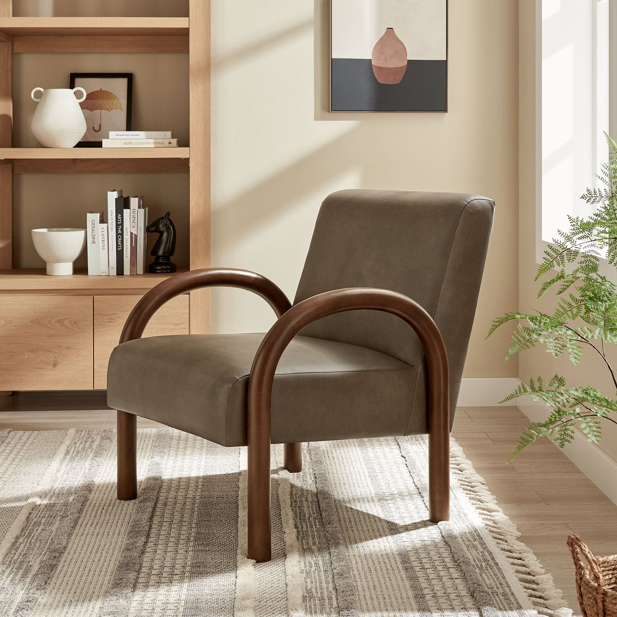 Lunet Faux Leather Upholstered Accent Chair by Modway, photo 17 of 27