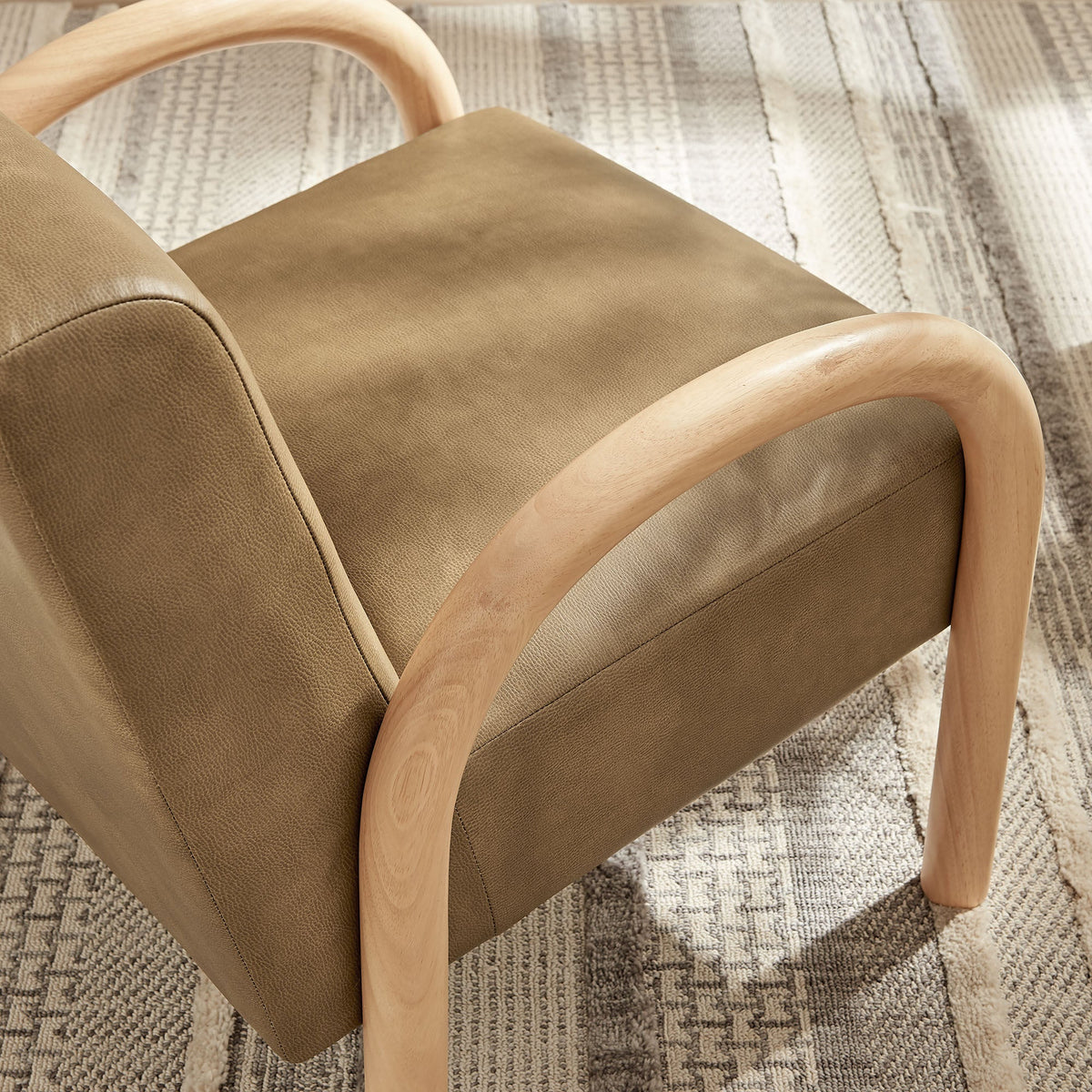 Lunet Faux Leather Upholstered Accent Chair by Modway, photo 27 of 27