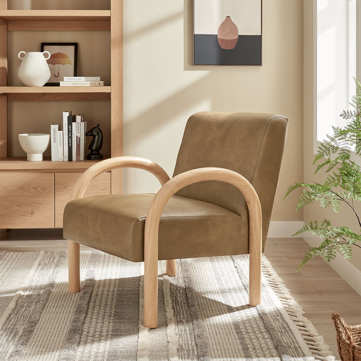 Lunet Faux Leather Upholstered Accent Chair by Modway, photo 26 of 27
