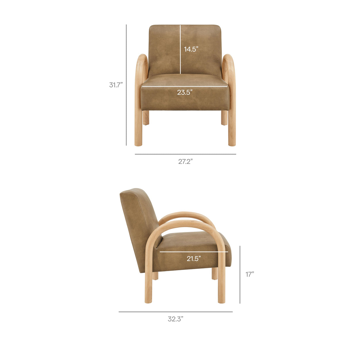 Lunet Faux Leather Upholstered Accent Chair by Modway, photo 20 of 27