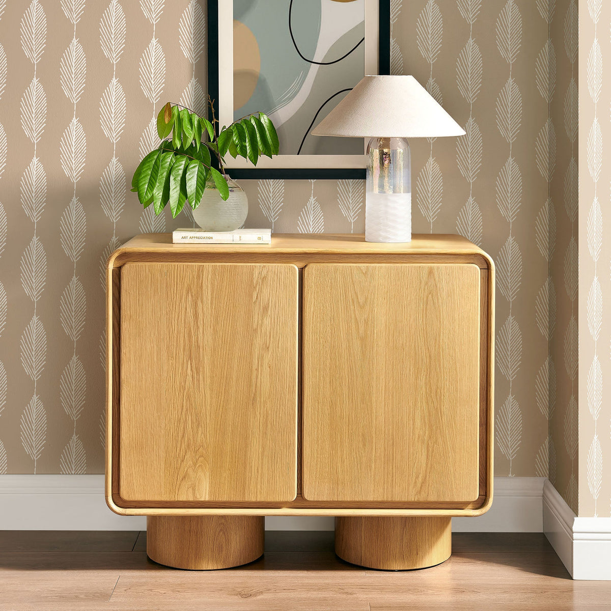 Lumo 2-Door Curved Wood Accent Cabinet by Modway, photo 8 of 33