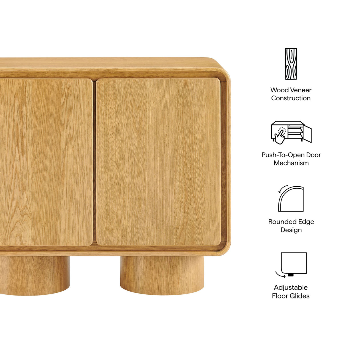 Lumo 2-Door Curved Wood Accent Cabinet by Modway, photo 2 of 33