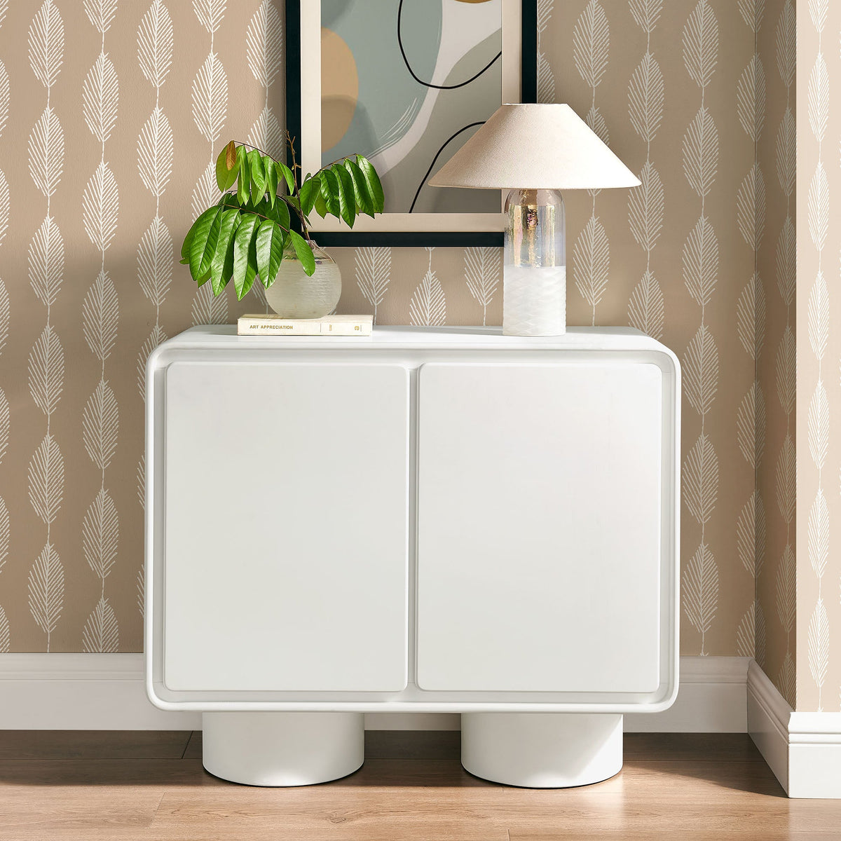 Lumo 2-Door Curved Wood Accent Cabinet by Modway, photo 19 of 33