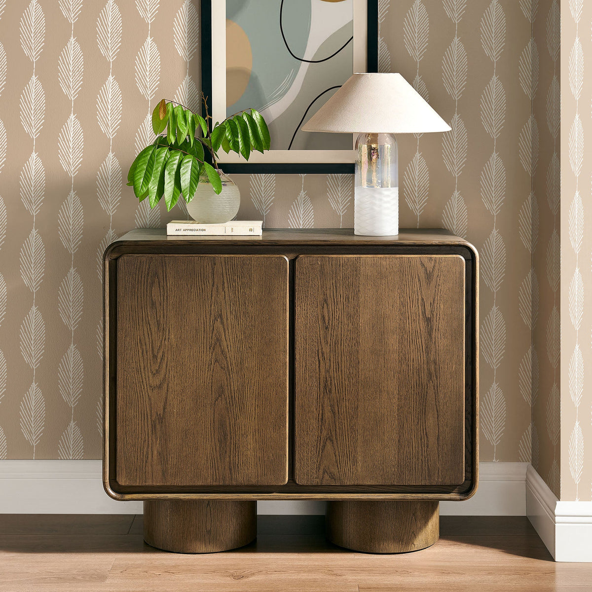 Lumo 2-Door Curved Wood Accent Cabinet by Modway, photo 30 of 33