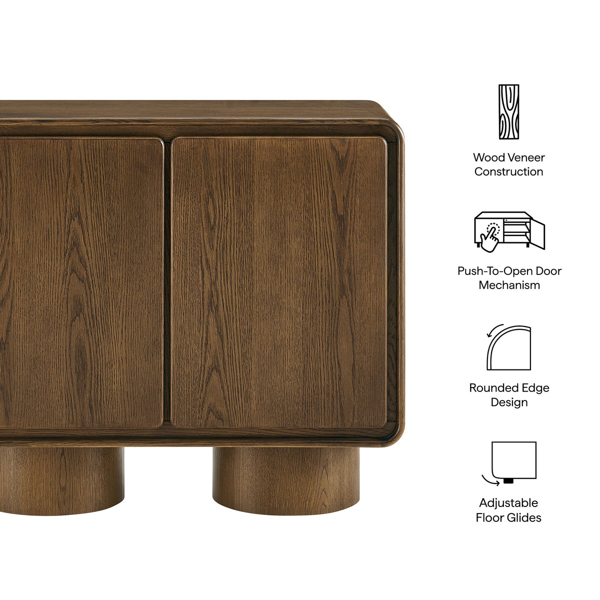 Lumo 2-Door Curved Wood Accent Cabinet by Modway, photo 24 of 33