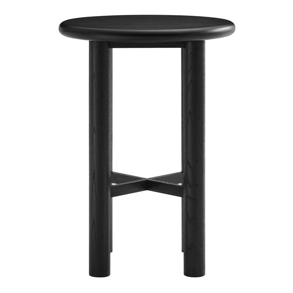 Alvia Round 30" Oak Wood Bar Table by Modway