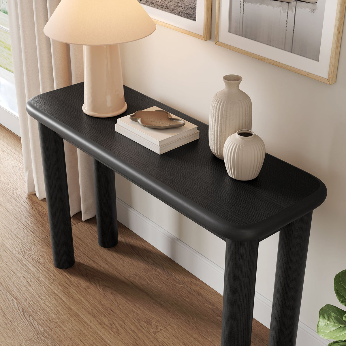 Alvia Oak Wood Console Table by Modway, photo 9 of 18