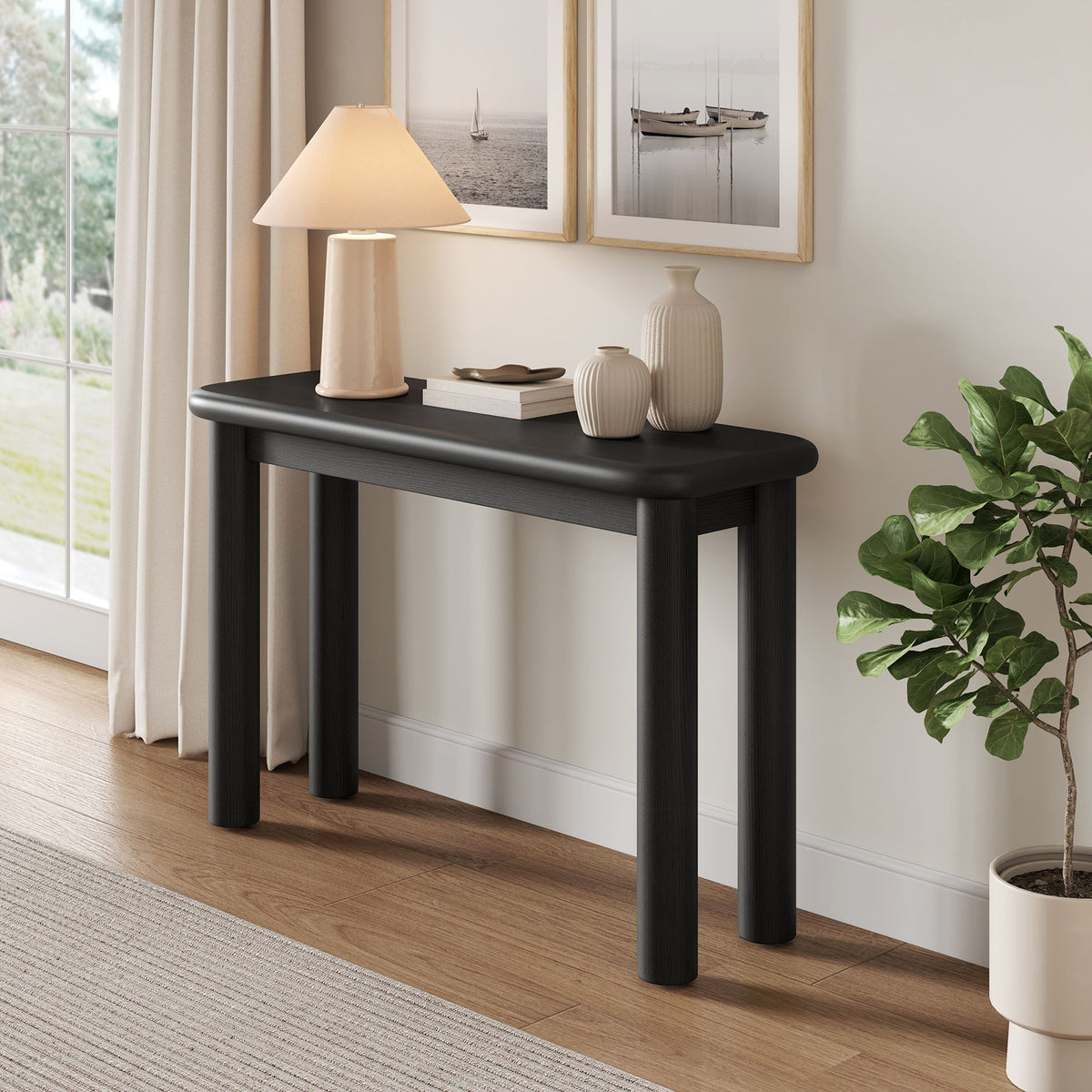 Alvia Oak Wood Console Table by Modway, photo 8 of 18