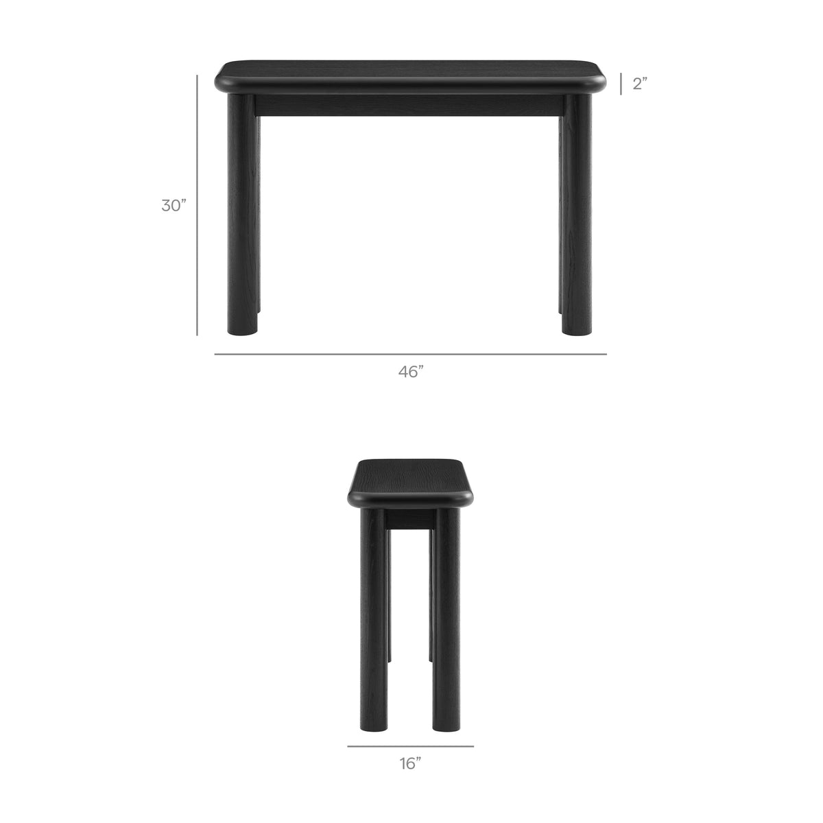 Alvia Oak Wood Console Table by Modway, photo 3 of 18