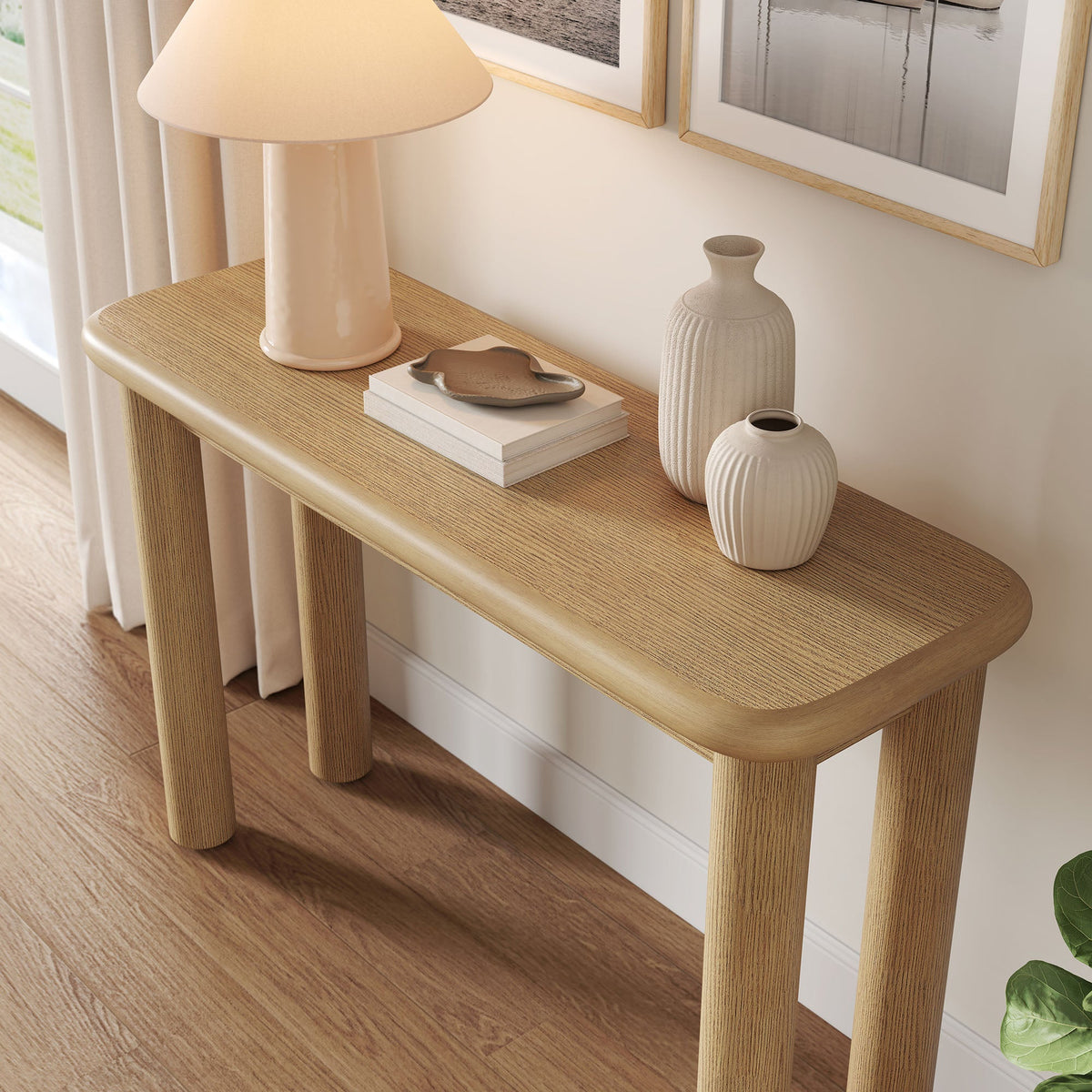 Alvia Oak Wood Console Table by Modway, photo 18 of 18