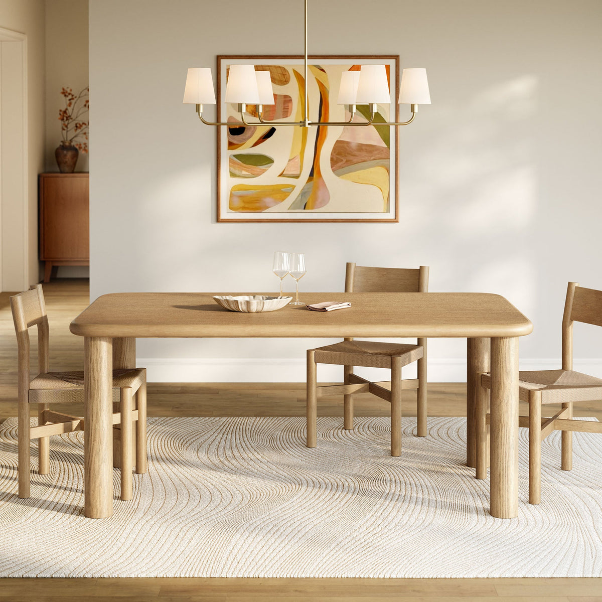 Alvia 72" Rectangular Oak Wood Dining Table by Modway, photo 17 of 18