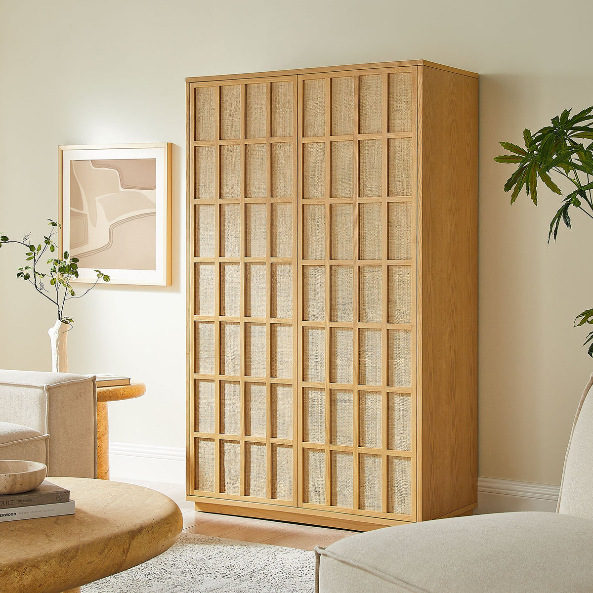 Aiko 64 Inch Tall Japandi Storage Cabinet by Modway, photo 8 of 9