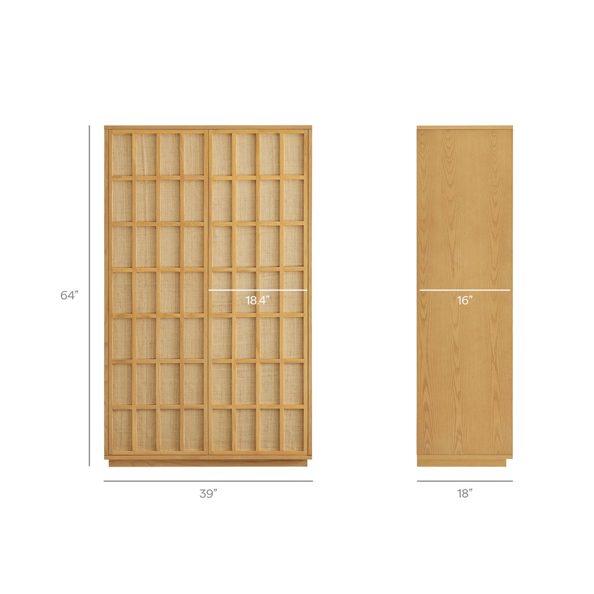 Aiko 64 Inch Tall Japandi Storage Cabinet by Modway, photo 3 of 9