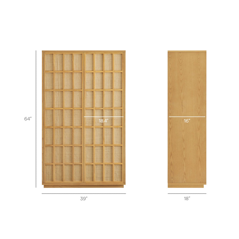 Aiko 64 Inch Tall Japandi Storage Cabinet by Modway, photo 3 of 9