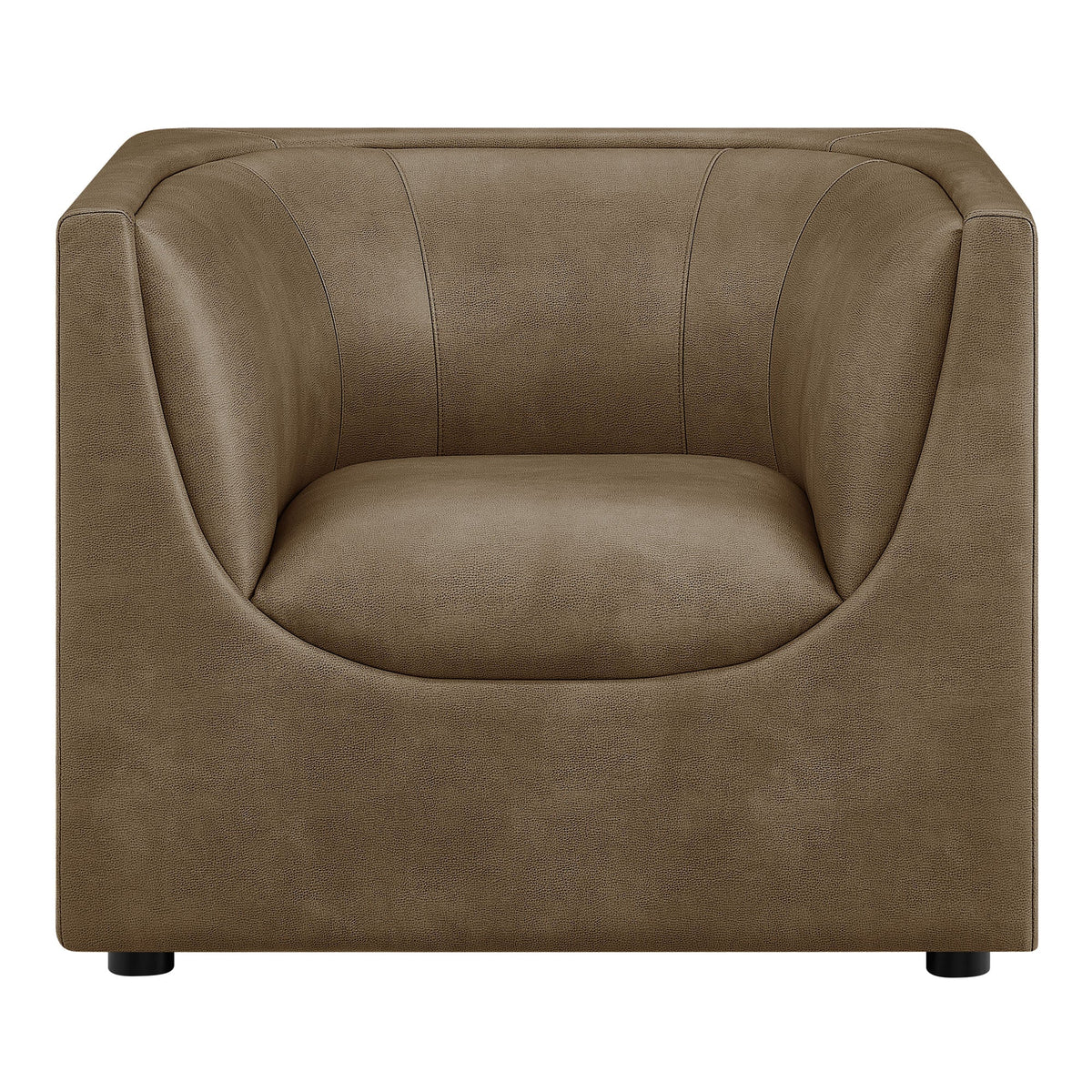 Hilda Curved Back Vegan Leather Armchair by Modway, photo 6 of 20