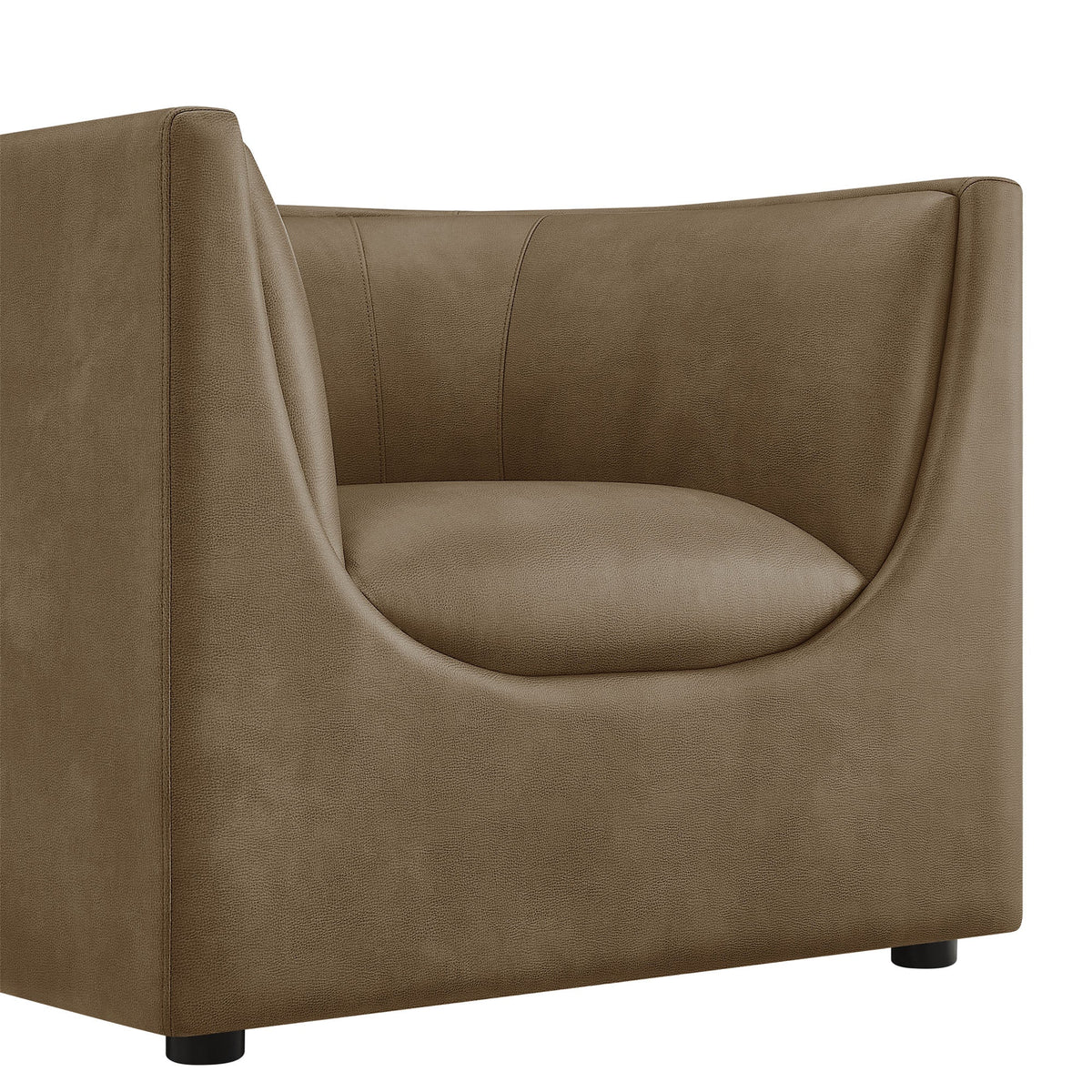 Hilda Curved Back Vegan Leather Armchair by Modway, photo 7 of 20