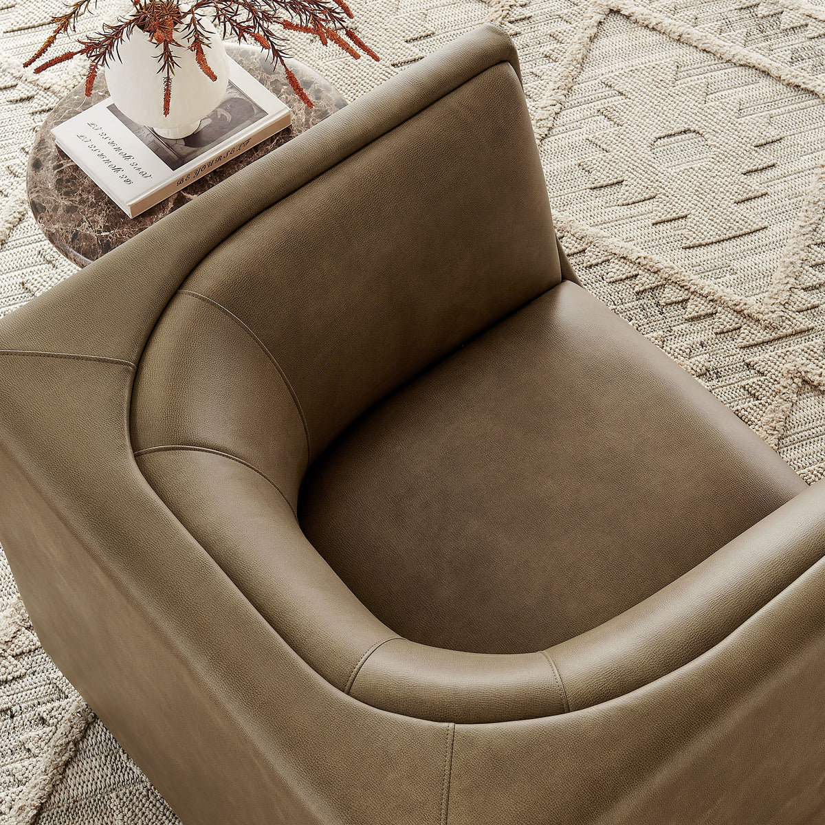 Hilda Curved Back Vegan Leather Armchair by Modway, photo 10 of 20